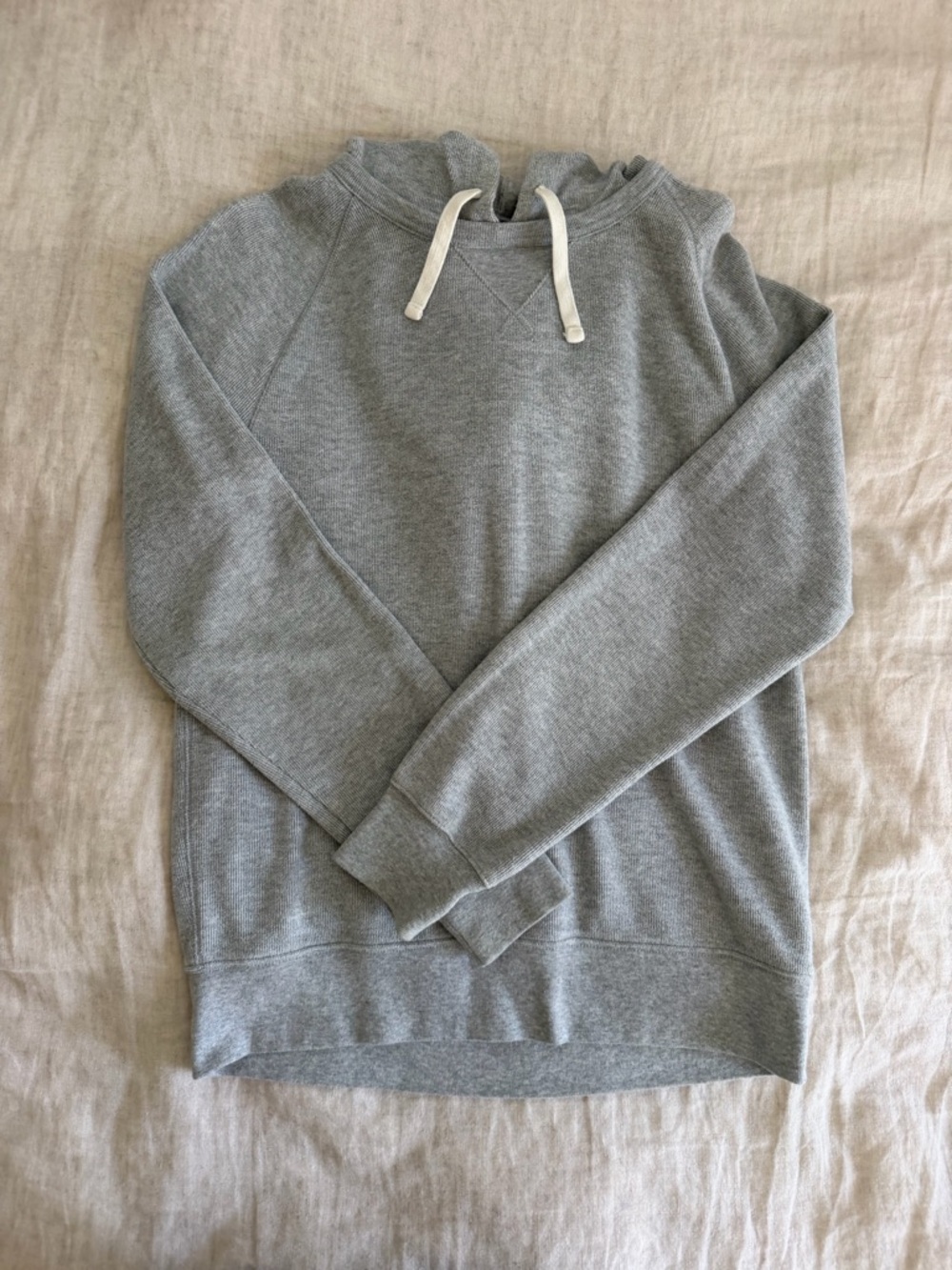 J. Crew Light Gray Pullover Hoodie Sweatshirt